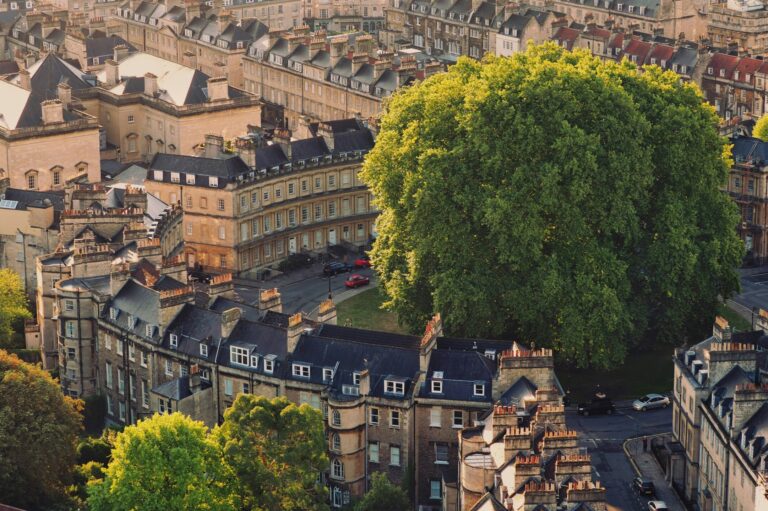 Aerial view of Bath