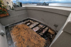 Water ingress at flats in Weston-super-Mare